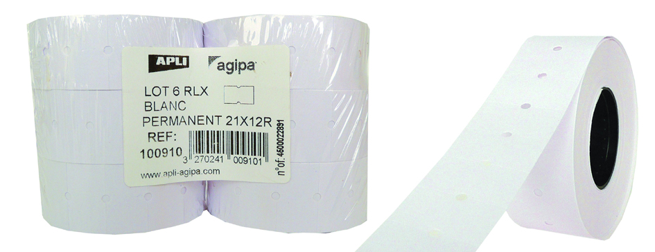 weiß agipa Etiketten für Preisauszeichner 26 x 16 mm 