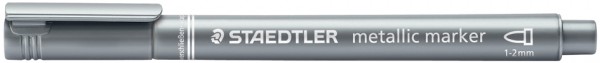 STAEDTLER Permanent-Marker Metallic, Rundspitze, silber