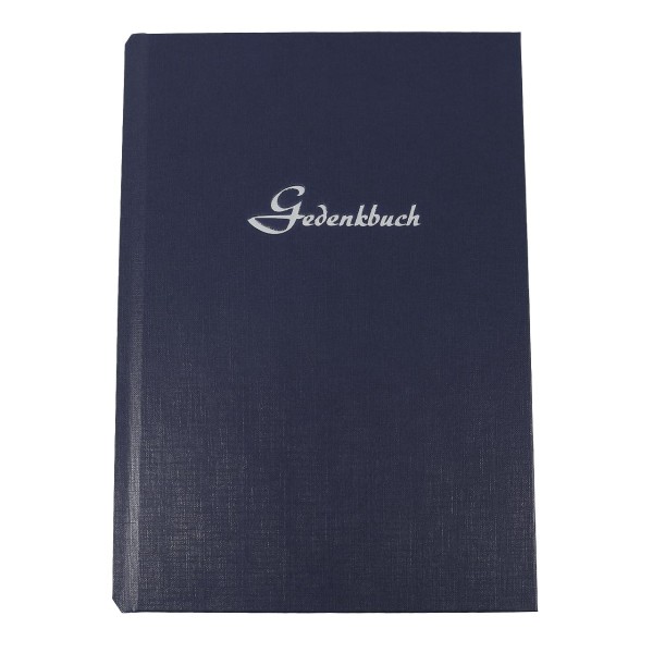Bucheinband Hardcover, Prägung Gedenkbuch, blau - blau - Gedenkbuch