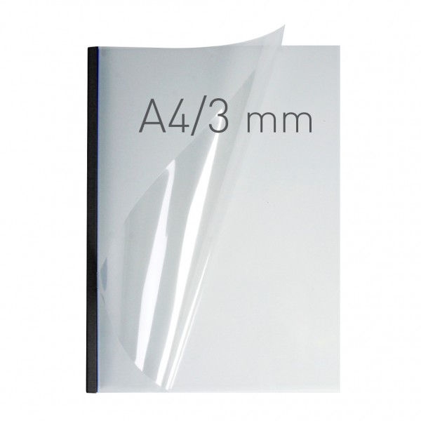 EasyCOVER A4 - PVC klar - 3,0 mm - schwarz - schwarz