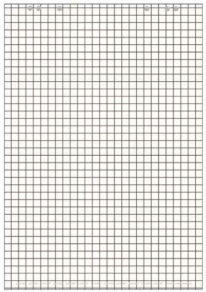 LANDRÉ Flip-Chart-Block, 20 Blatt, kariert, flach liegend