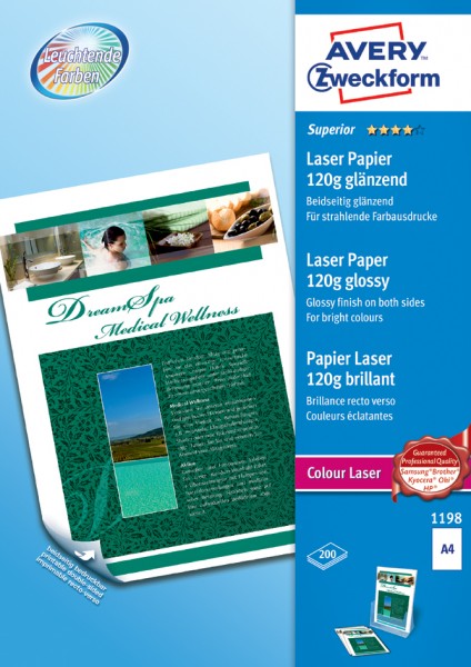 AVERY Zweckform Colour Laser Foto-Papier, A4, 120 g/qm