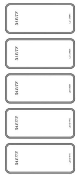 LEITZ Ordnerrücken-Etikett, 46 x 111 mm, kurz, breit, grau
