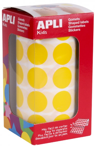 agipa apli Kids Sticker Creative ´Rund´, auf Rolle, gelb