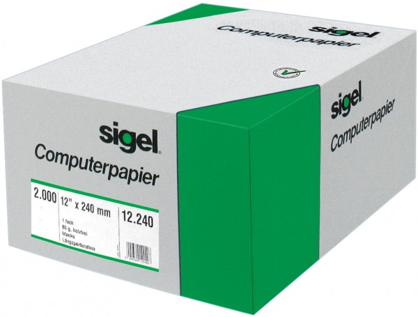 sigel DIN-Computerpapier endlos, 240 mm x 6´ (15,24 cm)