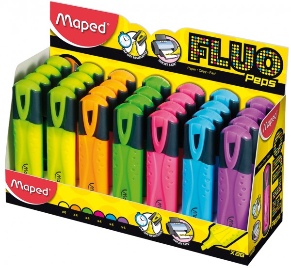 Maped Textmarker FLUO´PEPS Classic, 28er Display