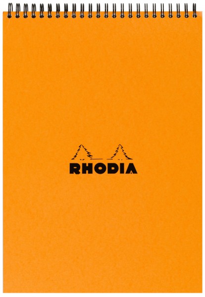 RHODIA Spiralnotizblock No. 18, DIN A4, kariert, orange