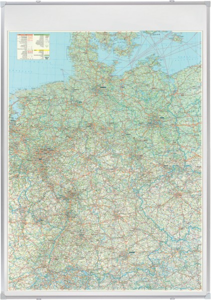 FRANKEN Deutschland Straßenkarte, beschreibbar und pinnbar