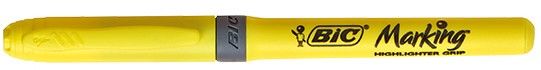 BIC Textmarker ´brite liner Grip´, Keilspitze, gelb