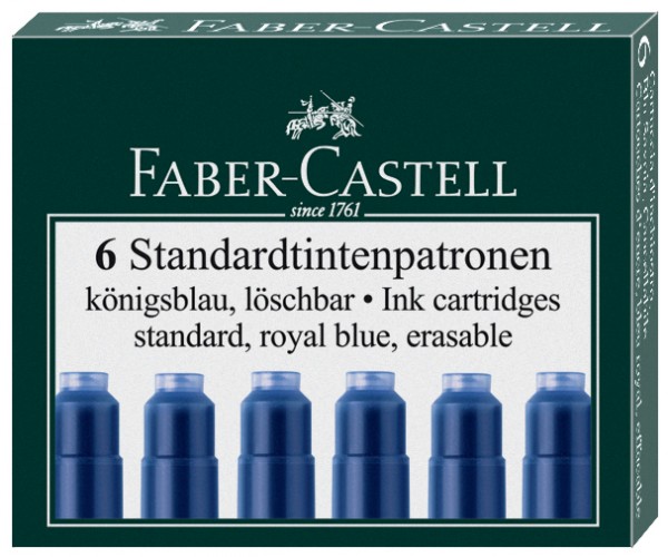 FABER-CASTELL Tintenpatronen Standard, königsblau
