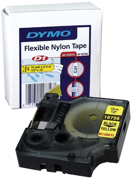 DYMO flexibles Nylonband, Breite: 19 mm, Länge: 3,5 m, gelb