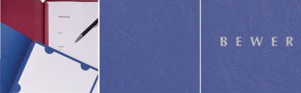 PAGNA Bewerbungsmappe ´Spirit´, DIN A4, aus Karton, blau
