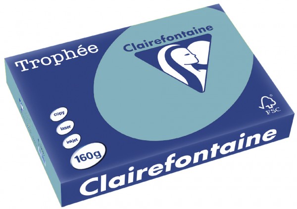 Clairefontaine Trophée Papier 1105C, A4, 160 g/m² - blau - blau
