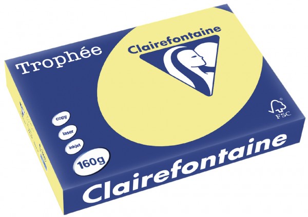 Clairefontaine Trophée Papier 1023C, A4, 160 g/m² - hellgelb - hellgelb