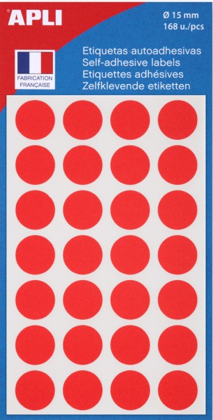 agipa Markierungspunkte, Durchmesser: 15 mm, rund, rot