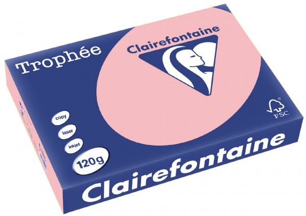 Clairefontaine Trophée Papier 1210C, A4, 120 g/m² - rosa - rosa