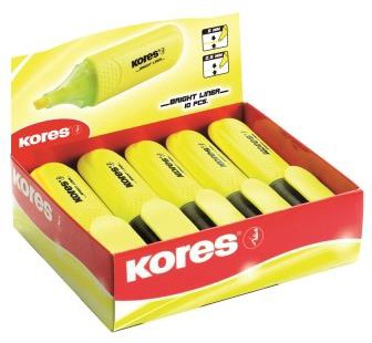 Kores Textmarker ´BRIGHT LINER´, Farbe: gelb