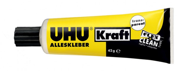UHU Alleskleber Kraft FLEX + CLEAN, transparent, 42 g