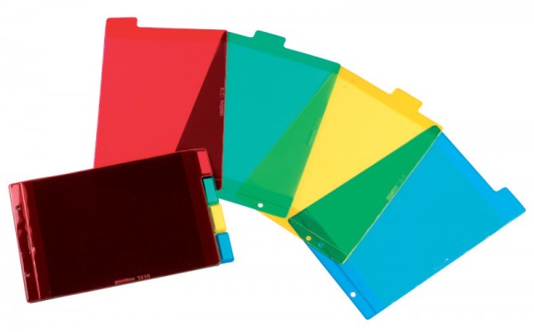 ELBA Kunststoff-Register, blanko, farbig, PVC, A5 quer