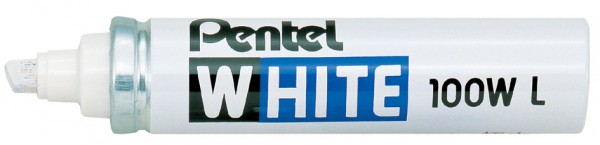 Pentel Weißer Permanent-Marker X100W, Keilspitze, weiß