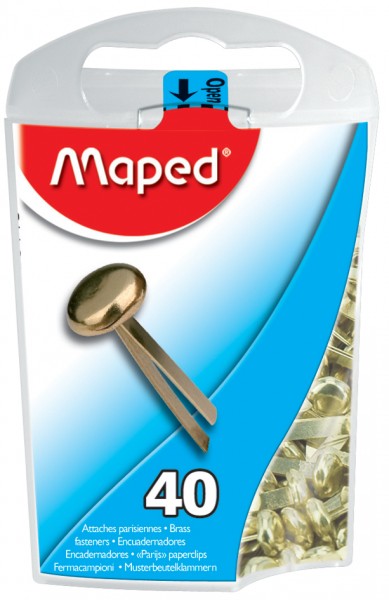 Maped Rundkopf-Musterbeutelklammern, aus Messing, 17 mm