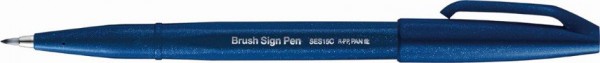 PentelArts Faserschreiber Brush Sign Pen SES 15, stahlblau