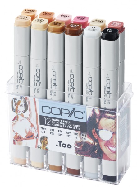 COPIC Marker ciao, 12er Set Hautfarben