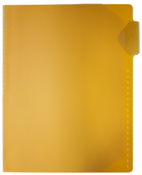 DURABLE Karteikarten-Tasche, DIN A4, mit Rastlochung, gelb