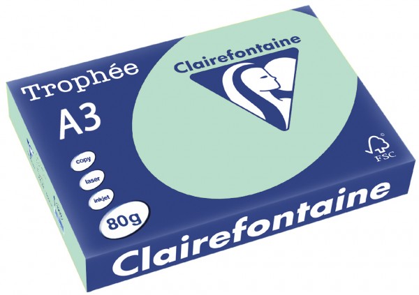 Clairefontaine Trophée Papier 1882C, A3, 80 g/m² - hellgrün - hellgrün