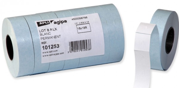 agipa Etiketten für Preisauszeichner, 16 x 18 mm, weiß