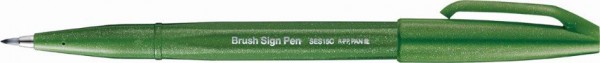 PentelArts Faserschreiber Brush Sign Pen SES 15, olivegrün