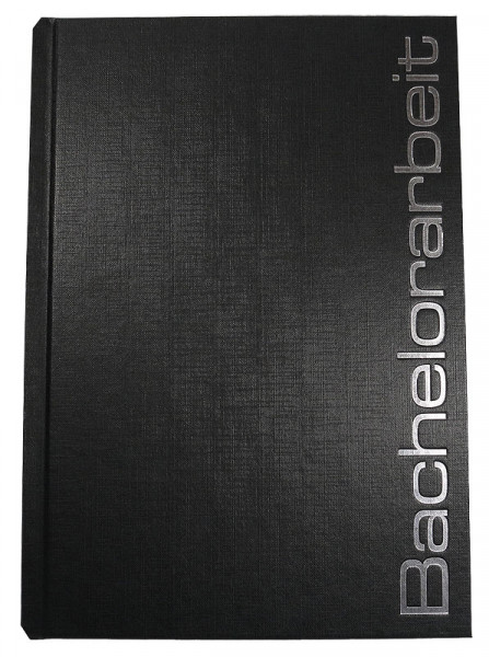 Bucheinband Hardcover NL mit Prägung - schwarz & Prägung