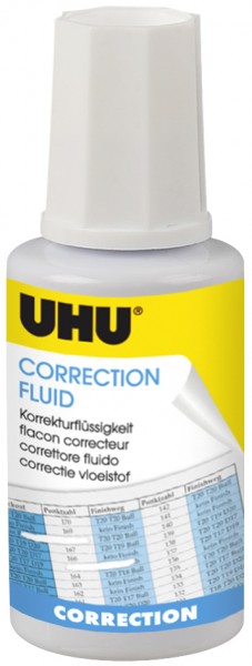 UHU Korrekturflüssigkeit Correction Fluid, weiß, 20 ml