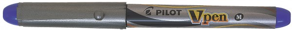 PILOT Füllhalter V-Pen Silver, Federbreite: 0,4 mm, violett