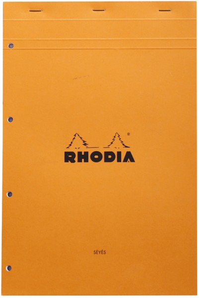 RHODIA Notizblock No. 20, DIN A4+, franz. Lineatur, orange