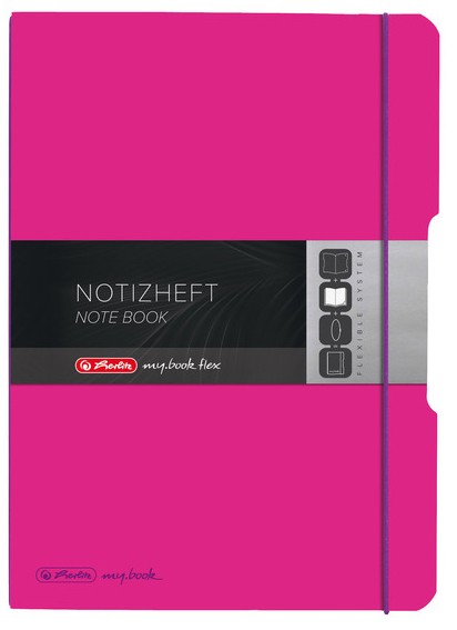 herlitz Notizheft my.book flex, A4, PP-Cover, pink