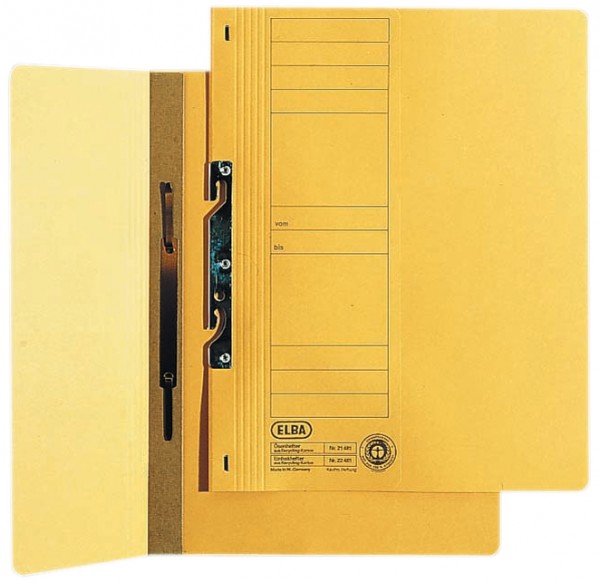 ELBA Einhakhefter aus Karton, gelb, kaufmännische Heftung