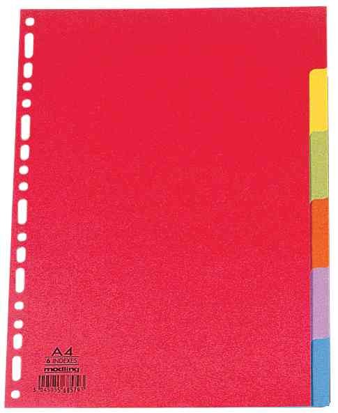 ELBA Karton-Register, blanko, 170 x 220 mm, farbig, 6-teilig