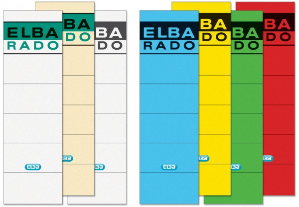 ELBA Ordnerrücken-Etiketten ´ELBA RADO´ - kurz/breit, gelb