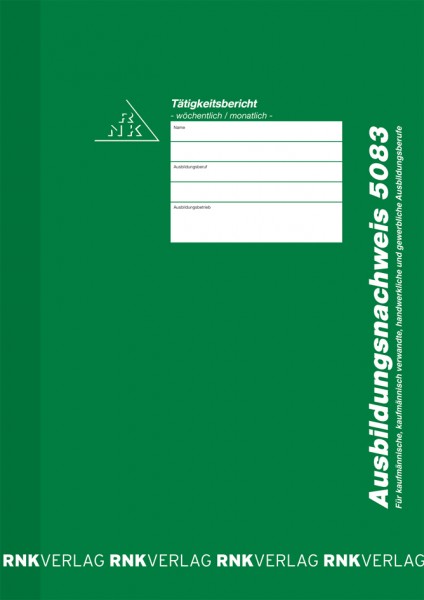 RNK Verlag Ausbildungsnachweis-Heft, wöchentlich/monatlich