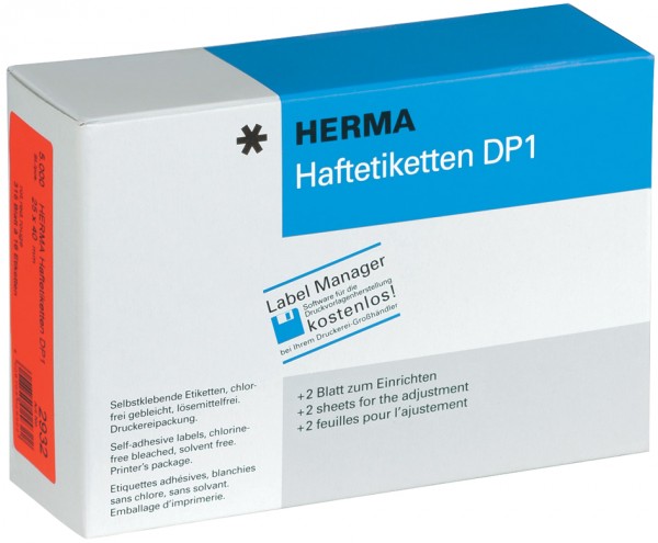 HERMA Haftetiketten DP1, 32 mm Durchmesser, rot