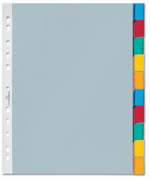 DURABLE Hüllenregister, A4, 10-teilig, 1 - 10, transparent